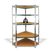 Kép 1/2 - Fémpolc állvány - sarok - 5 szintes - fém - max. 175 kg - 180 x 90 x 30 cm