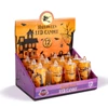 Kép 4/4 - Halloween-i LED gyertya dekoráció - sírkő - narancs LED - 3 x LR1130 - 5 x 5 x 10 cm