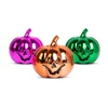 Kép 2/6 - Halloween-i tök dekoráció - fényes - 6 cm - 3 szín / csomag