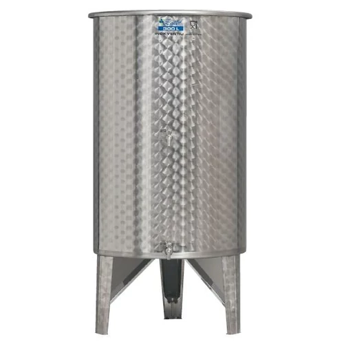 Bortartály, 300 literes rozsdamentes acél, 2db csappal