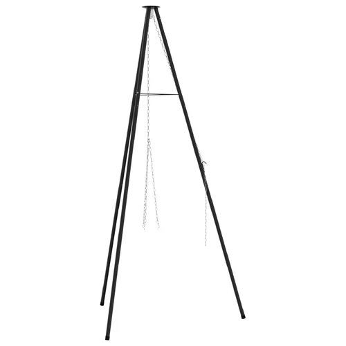 Tábortűz Főzőállvány 170 cm Magasságú Acél