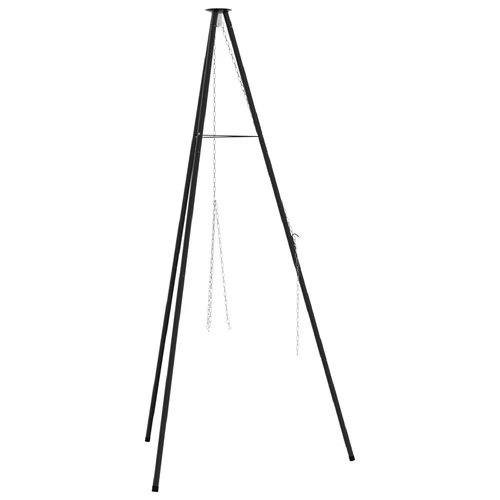 Tábortűz főzőállvány 190 cm magas acélból